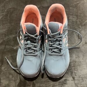 Women's Gray and Pink Athletic Shoes New Balance Walking